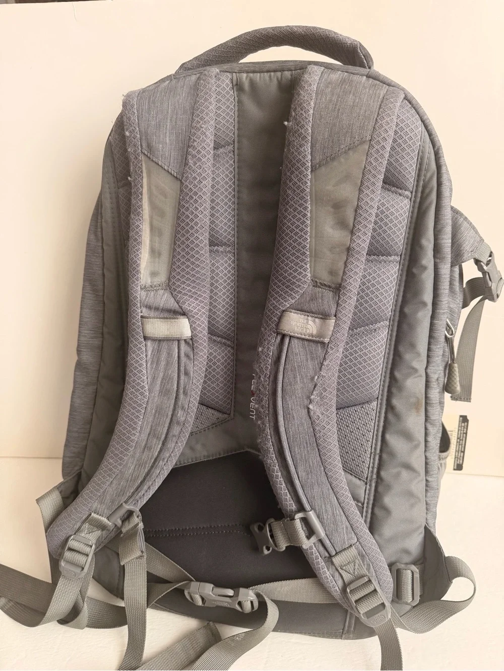The North Face Surge Backpack Gray Laptop Travel School Hiking Bag